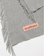 Fringe Wool Scarf Light Grey Melange