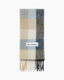 Mohair Checked Scarf Blue Beige Black