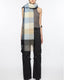 Mohair Checked Scarf Blue Beige Black