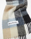 Mohair Checked Scarf Blue Beige Black