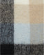 Mohair Checked Scarf Blue Beige Black