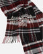 Checked Logo Scarf With Fringe