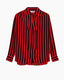 Striped Silk Shirt Red
