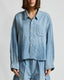 Cropped Work Shirt Chambray