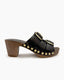 Open Buckled Clog Black