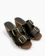 Open Buckled Clog Black