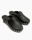Silver Studded Clogs Black