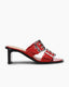 Buckle Heel Mule Red