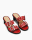 Buckle Heel Mule Red