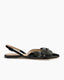 Pointy Bow Slingback Naplack Black