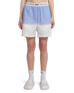 Striped Bleached Shorts