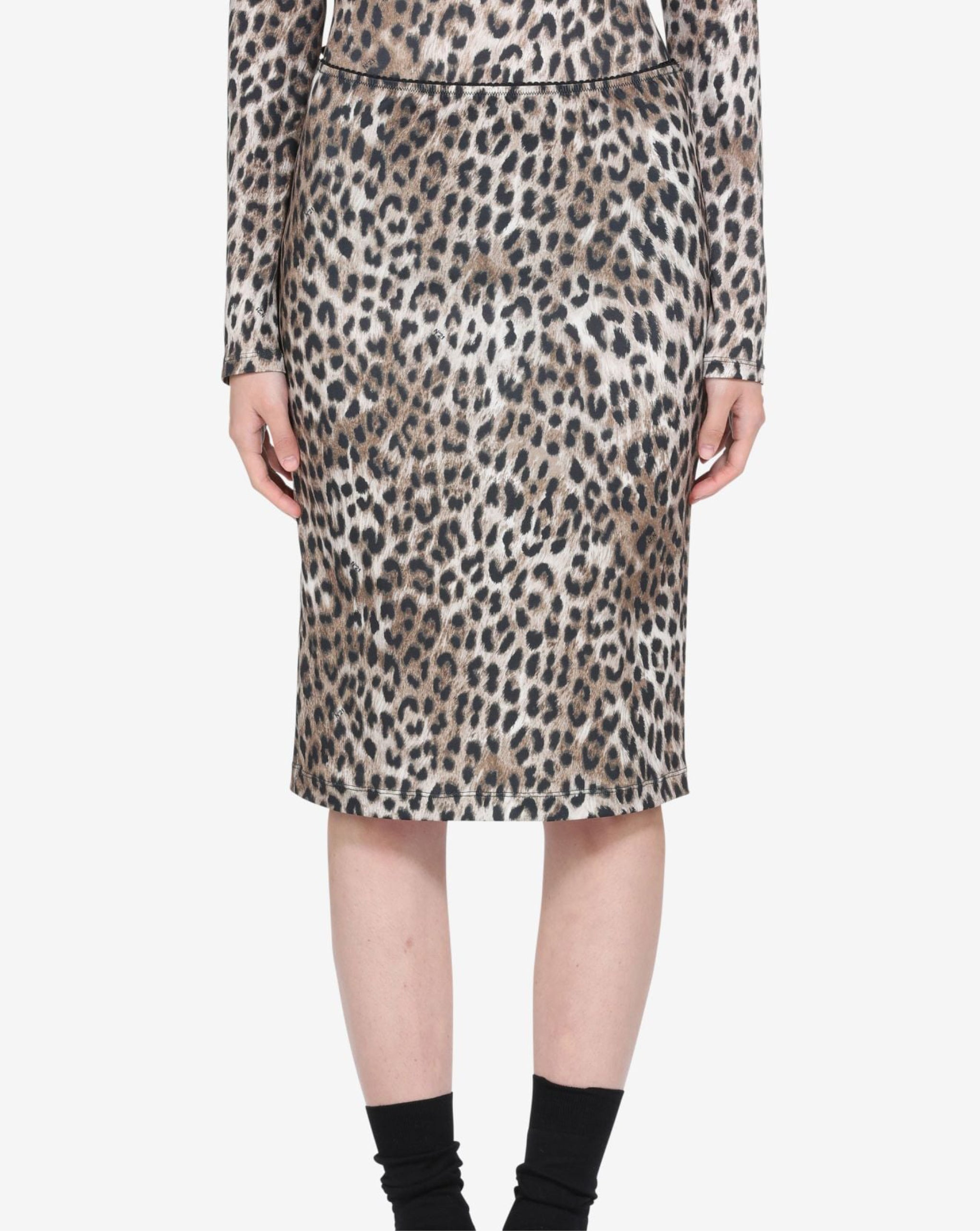 Laminated Velvet Mini Skirt
