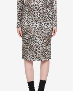 Laminated Velvet Mini Skirt