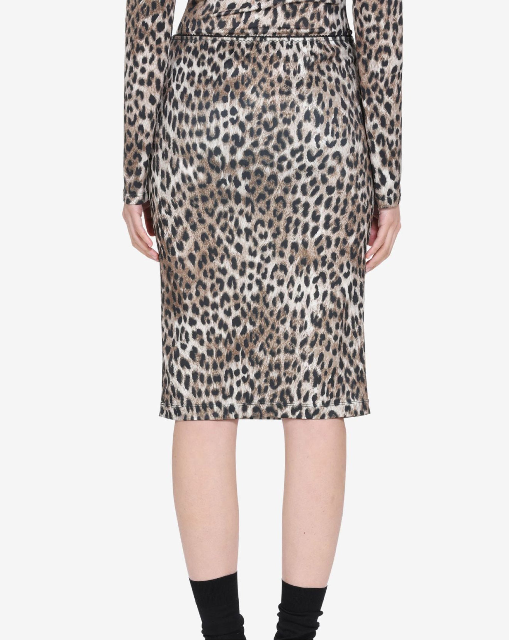 Laminated Velvet Mini Skirt