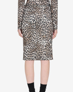 Laminated Velvet Mini Skirt