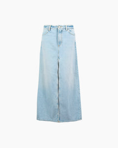 Laminated Floral Skirt Black