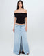 Sandy Long Denim Skirt