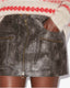 Claudine Faux Leather Mini Skirt