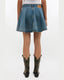 Rigid Denim Mini Skirt