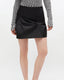 Nylon Tuck Mini Skirt