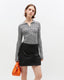 Nylon Tuck Mini Skirt