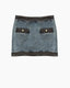 Mixed Denim Mini Skirt