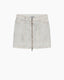 Rona Denim Long Skirt Ivory