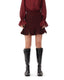 Herringbone Wool Mini Skirt