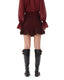 Herringbone Wool Mini Skirt