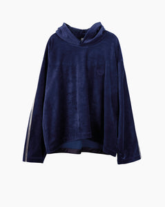 Velvet Hoodie Navy