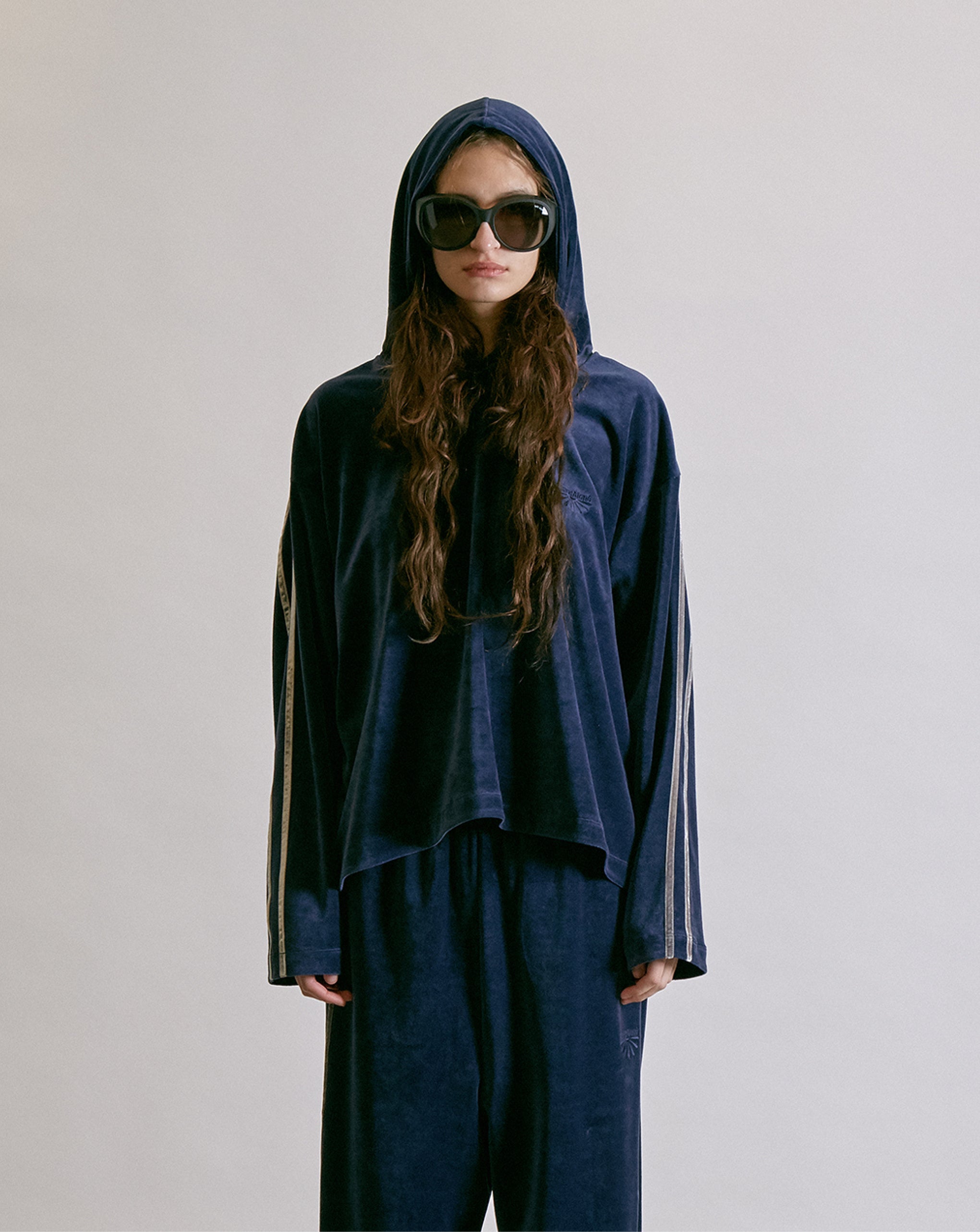 Velvet Hoodie Navy