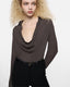 Silk Cowl Neck Blouse