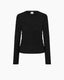 Delesa Flannel Jersey Top Black