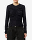 Delesa Flannel Jersey Top Black