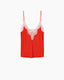 Viscose Twill Lace Top Rouge