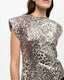 Leo Printed Sequin Blouse