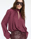 Kitty Dot Satin Bow Top
