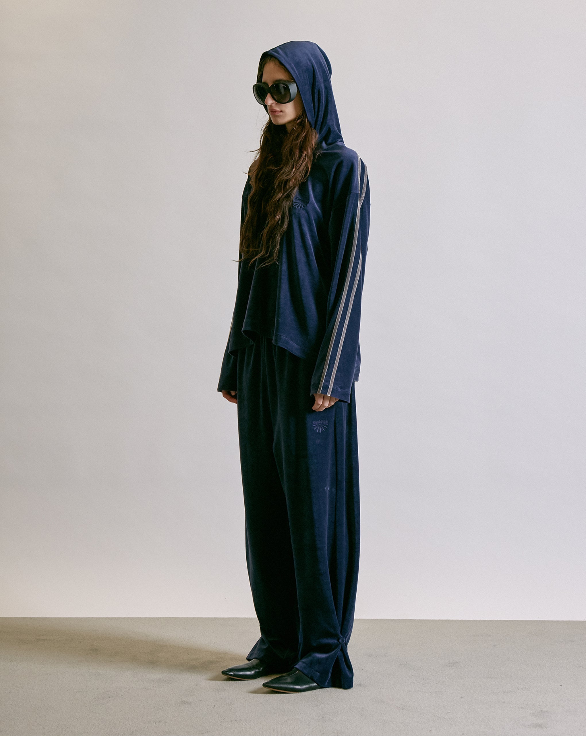 Velours Trackpants Navy