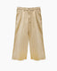 Cropped Double Pleat Wide Leg Chino