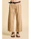 Cropped Double Pleat Wide Leg Chino