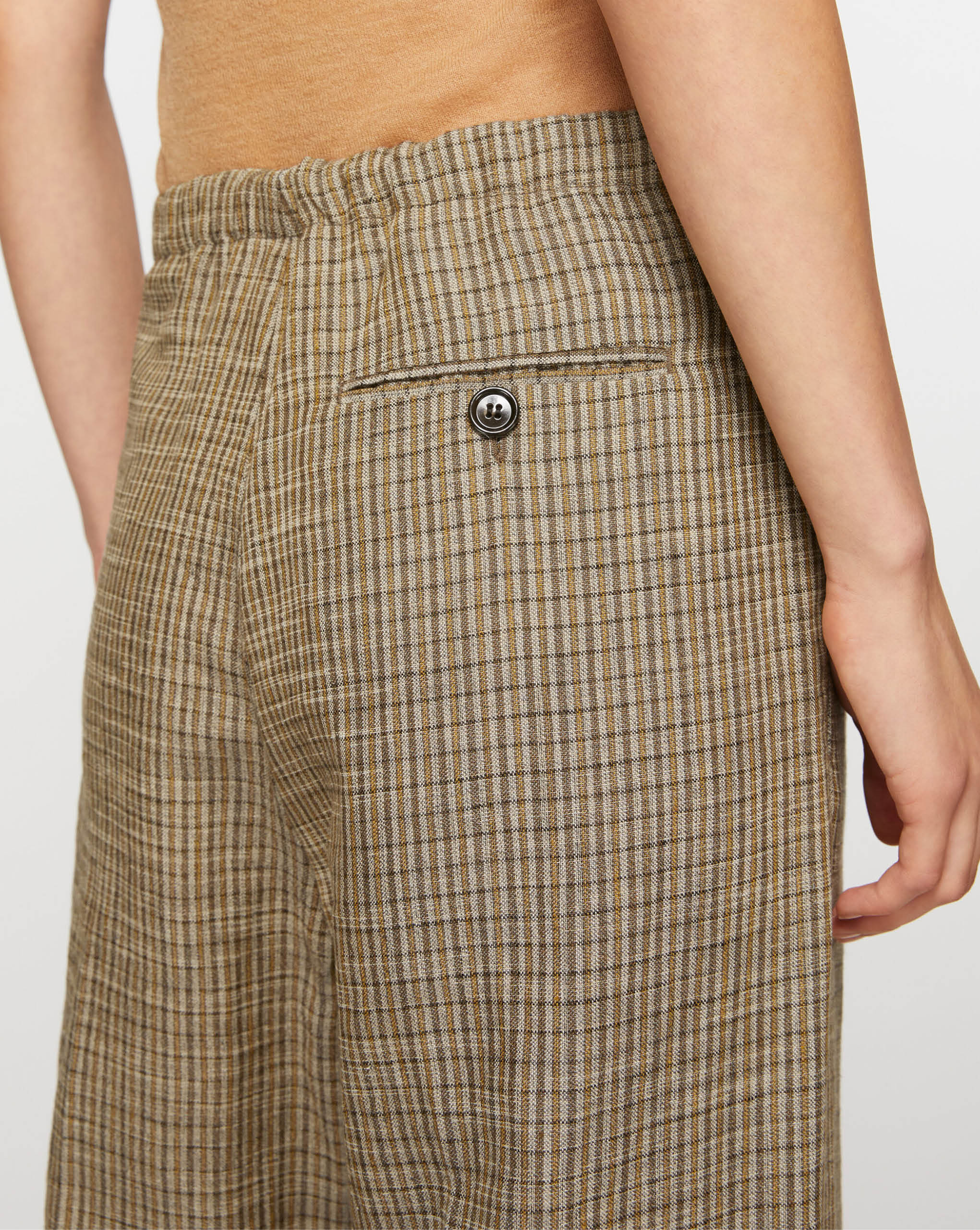 Multi Brown Checkered Trouser