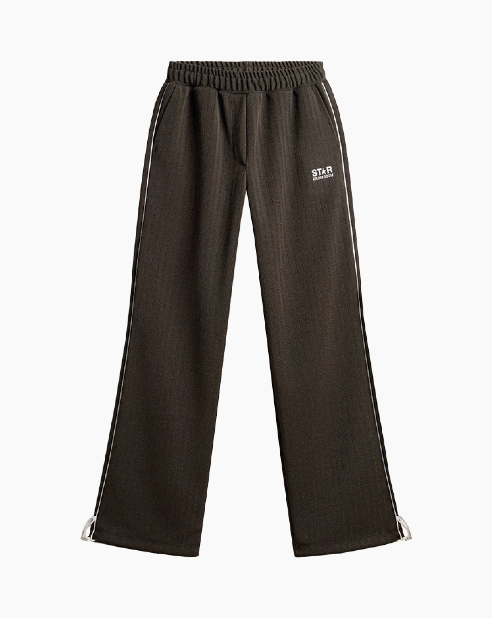 Laminated Velvet Flared Pants