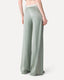 Satin High Waist Emboidered Pants