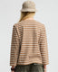 Boatneck Tee Striped Light Brown White