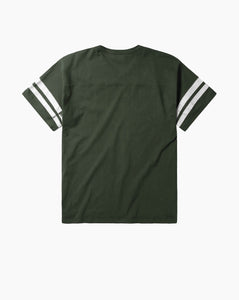 Boatneck T Wide Striped Navy Ecru