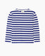 Boatneck T Wide Striped Blue White