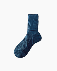 Ribbed Laminated Socks Blu