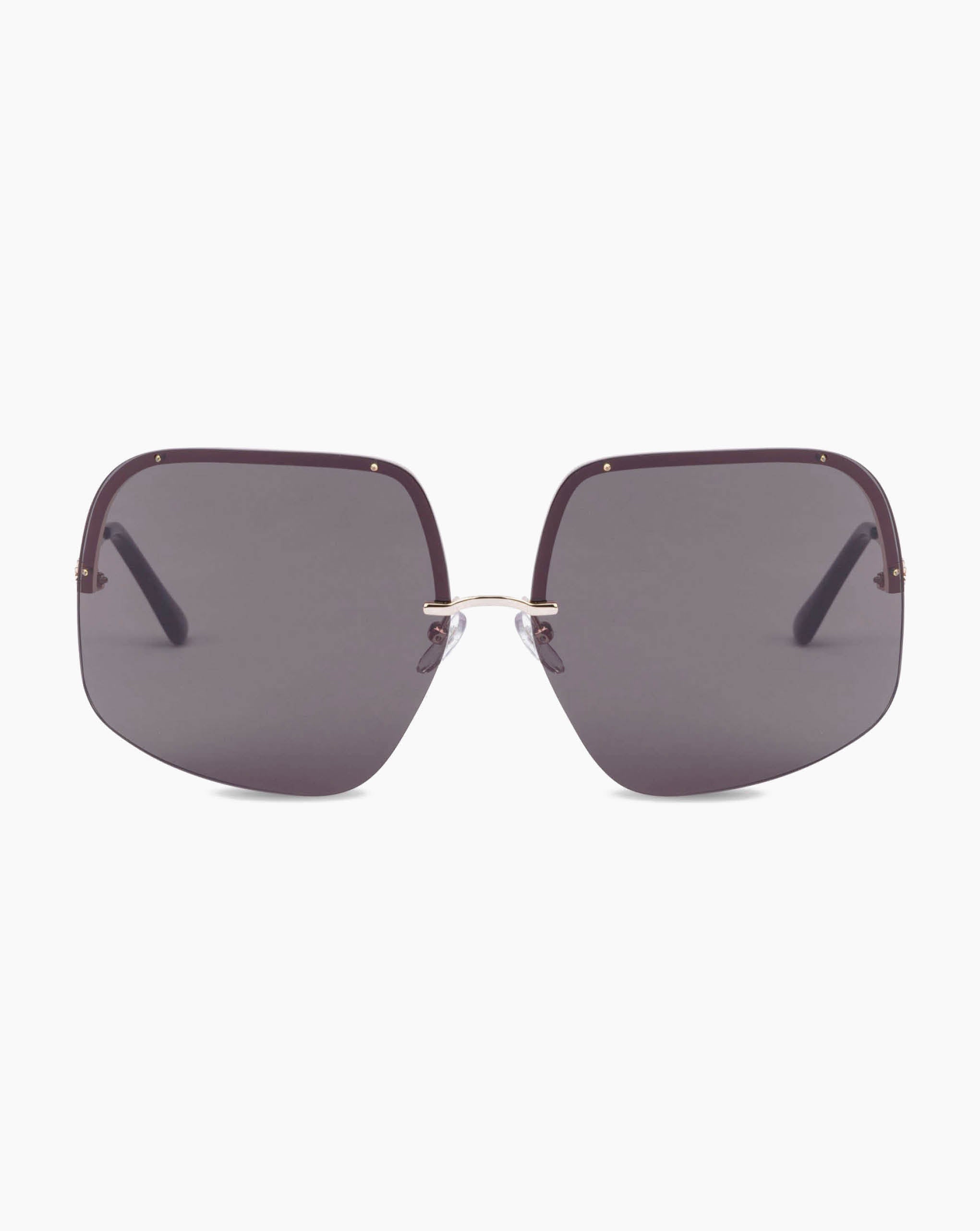 Oversized Wraparound Sunglasses Smoke