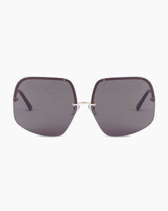 Oversized Wraparound Sunglasses Smoke