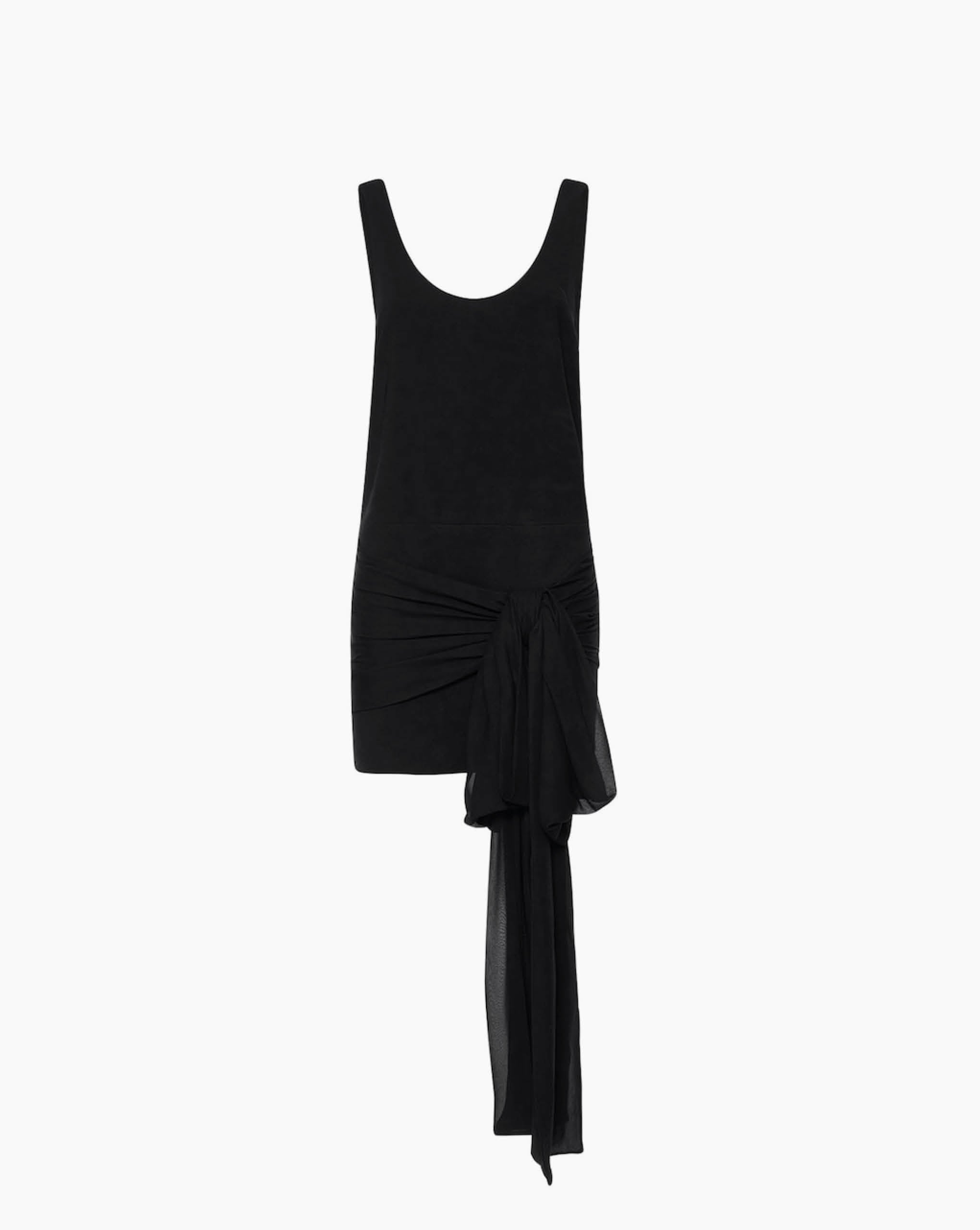 Front Knot Viscose Jersey Mini Dress